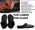 fur liner insolesCloggis - Click for more information